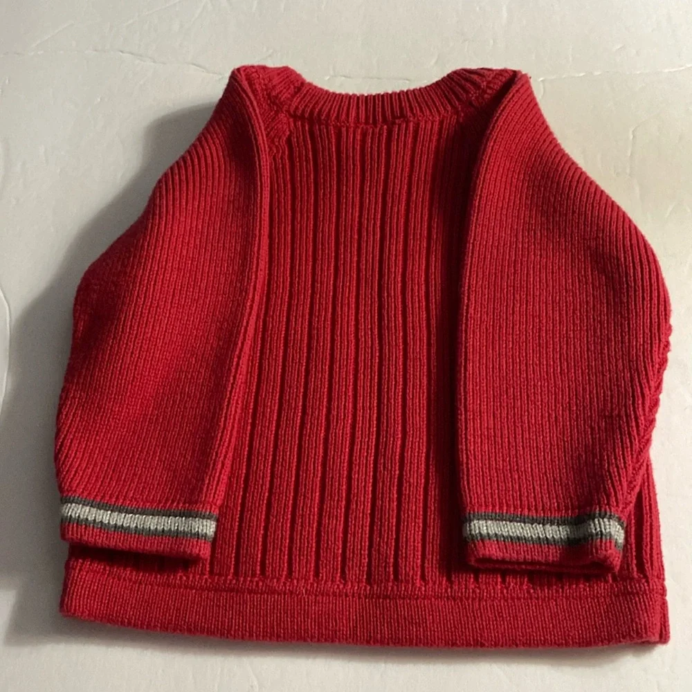 Old Navy Rib Knit Pullover Sweater, Cotton, Sz 3-6 Mon, Y2K, 2002, Vintage - Picture 8 of 9